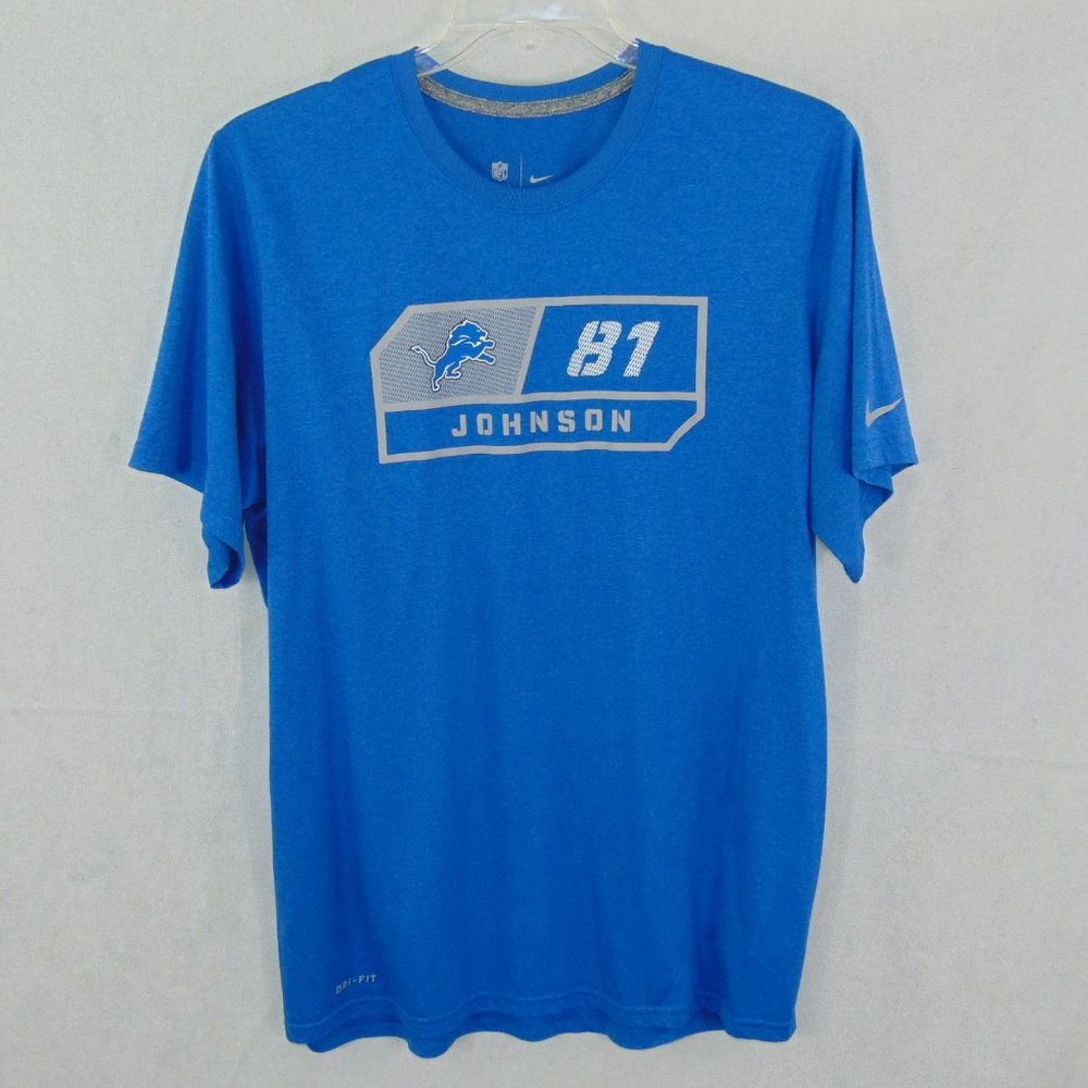 Nike Detroit Lions 81 Johnson Men's Tshirt size L